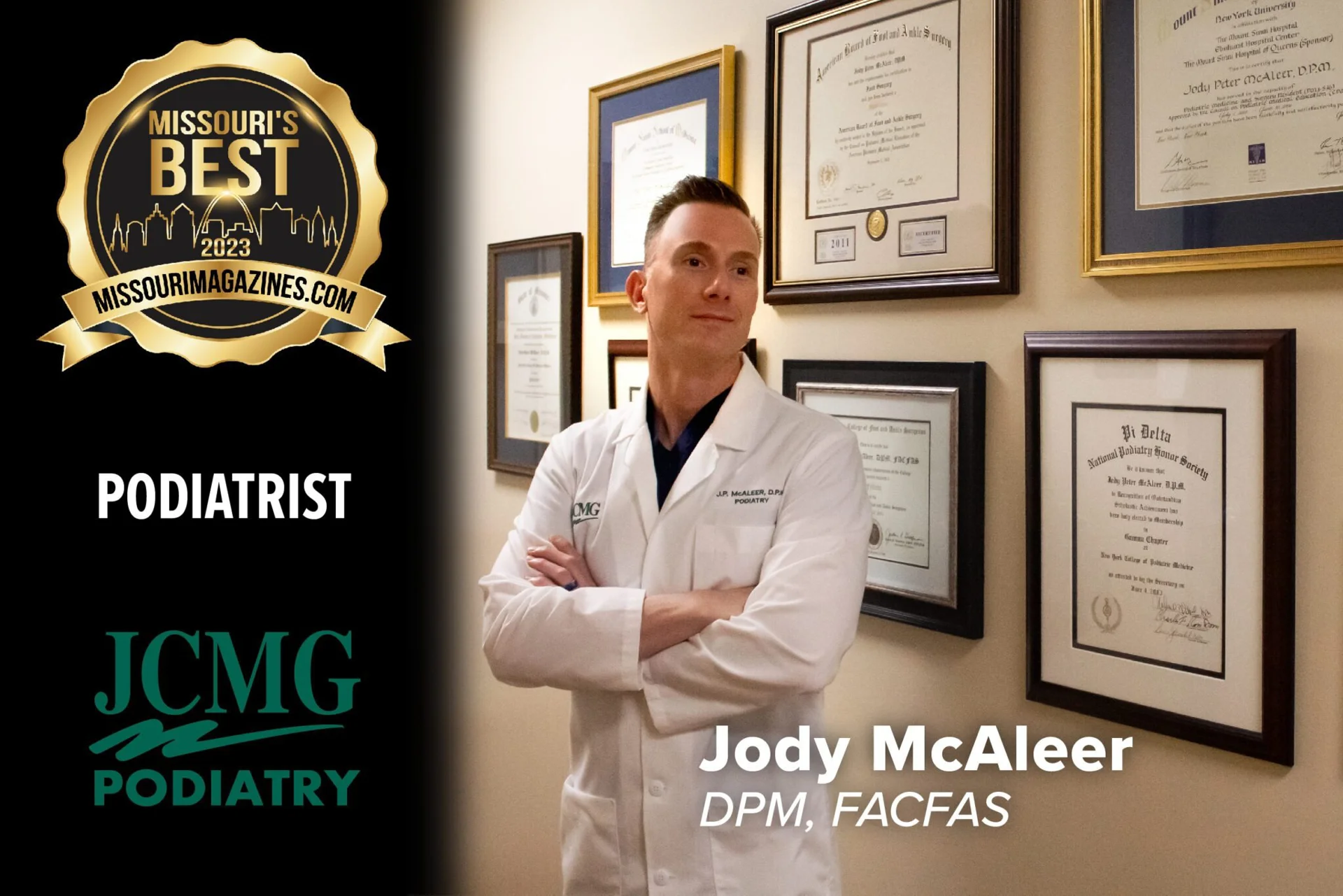 JP McAleer, DPM, FACFAS of JCMG Podiatry